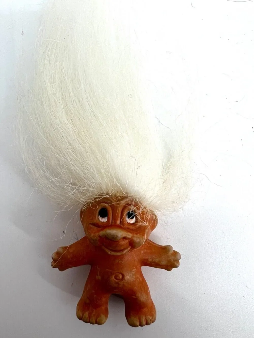 Vintage 1989 DAM Miniature Lucky Troll Doll with Blonde Hair
